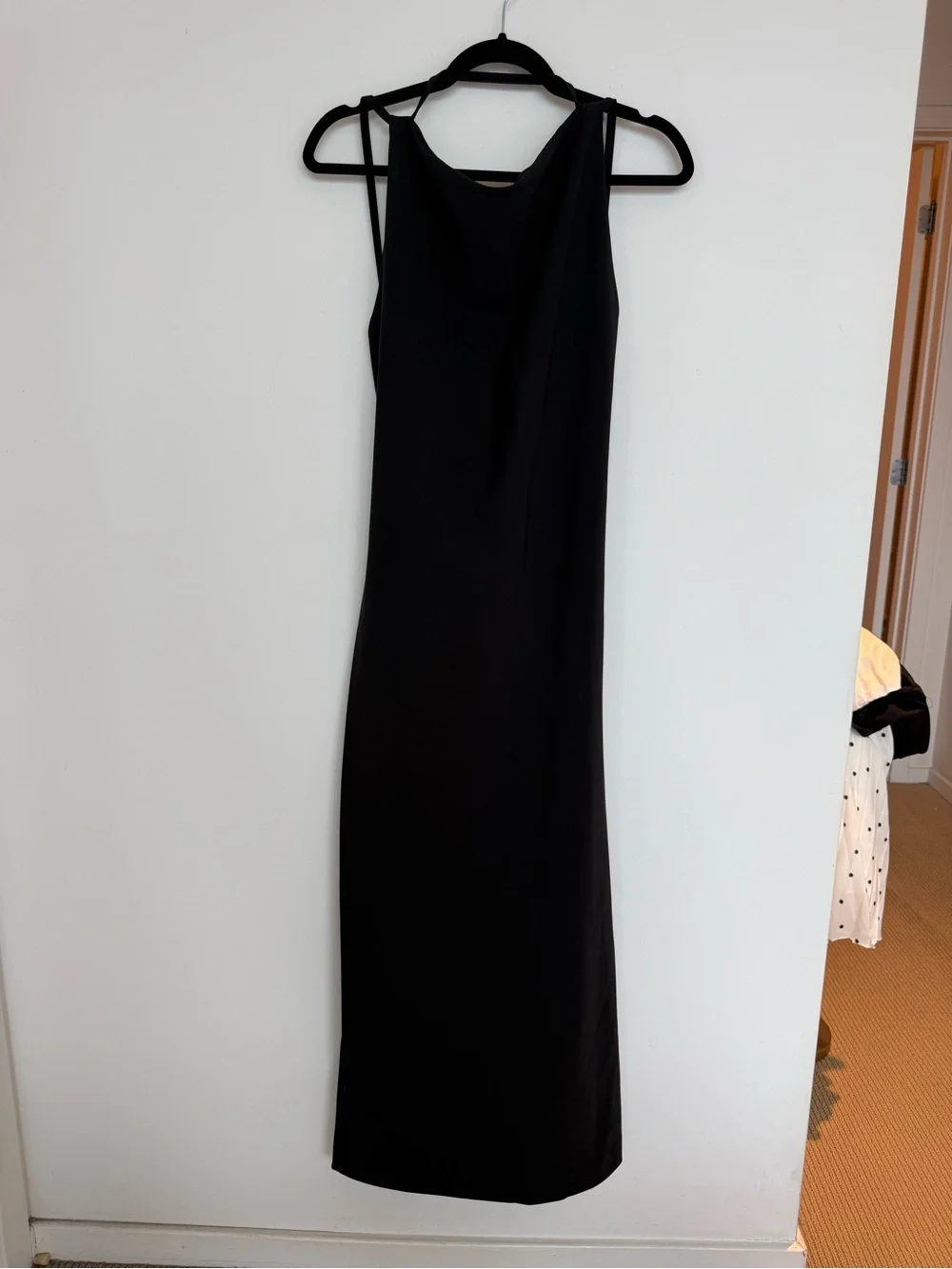 NWT Rohe Open Back Black Maxi Dress Size 36/4